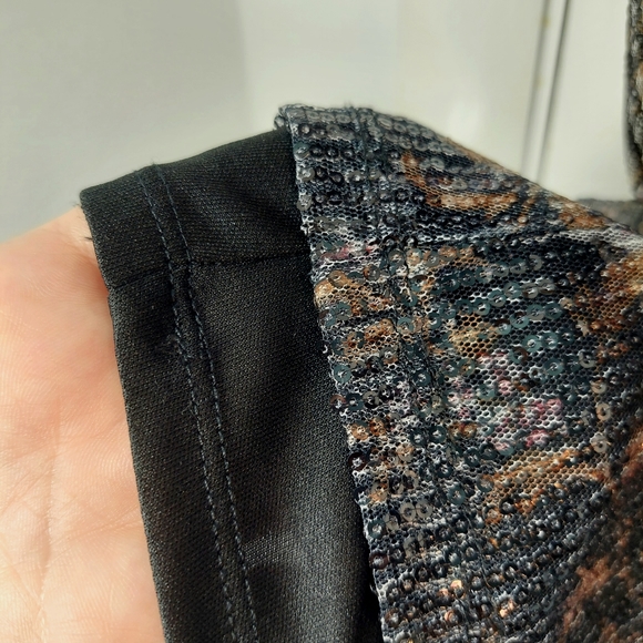 NWT Xhilaration Strappy Sequined Black Floral Mesh Cocktail Party Dress Sz M - Picture 6 of 14